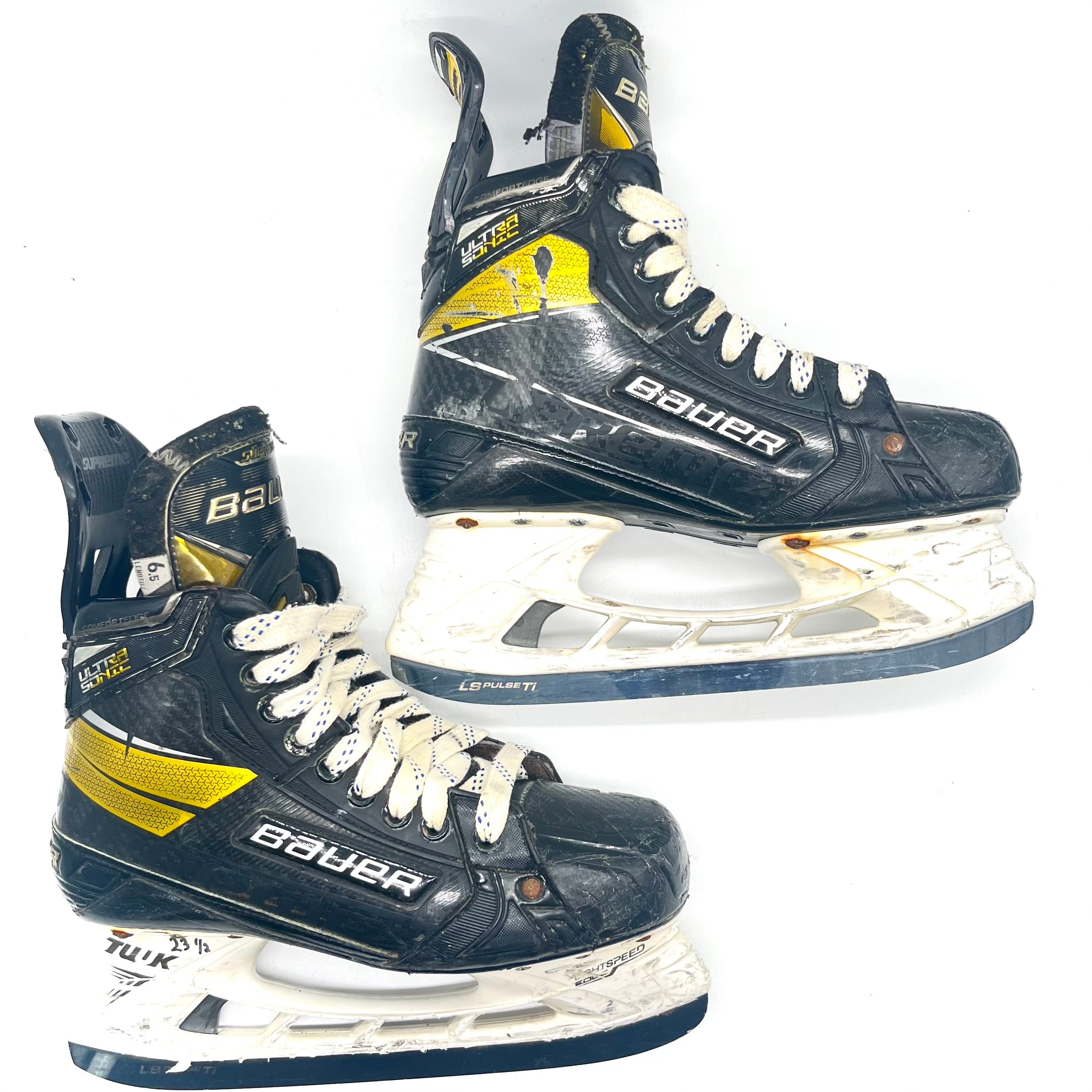 Patins de hockey Bauer Supreme Ultrasonic Pro Stock d'occasion - Taille 6,5 - Taille 3